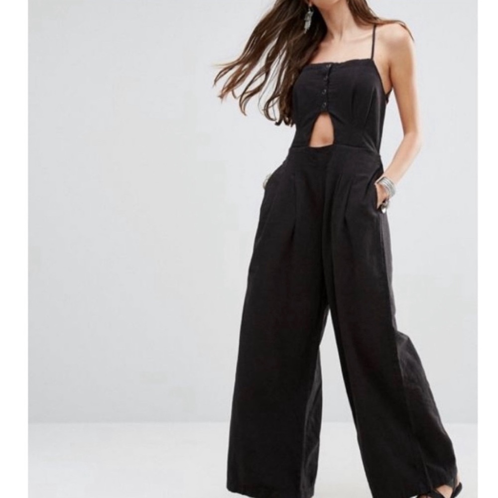 Free people black jumpsuit S